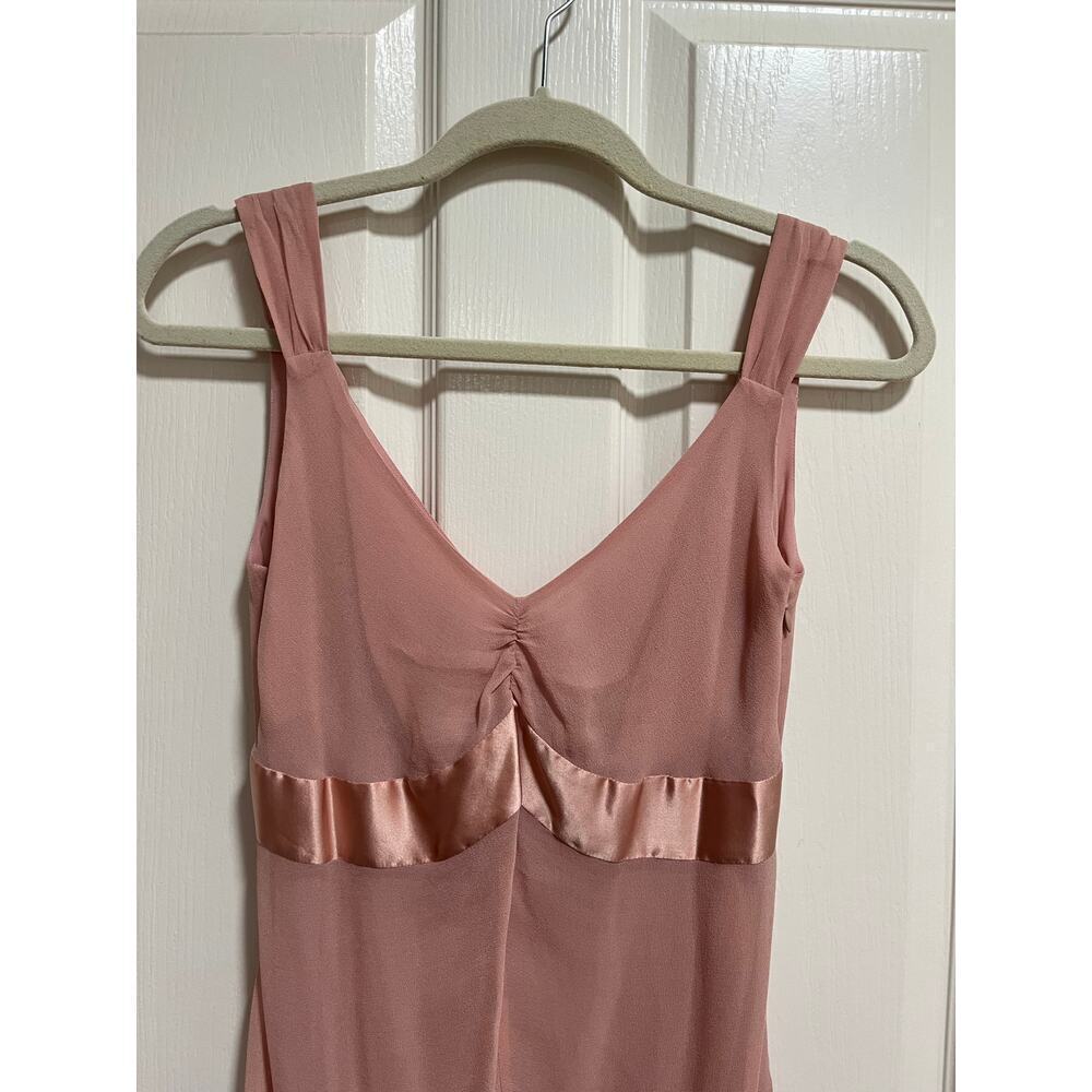 Ethereal Y2K 100% Silk Fairy Romantic Babydoll Formal Midi Dress Pink Small - Picture 3 of 13